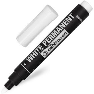 Marker permanentny Centropen, biały wkład 2,5 mm (8586)