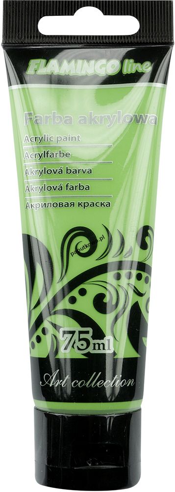 Farba akrylowa Flamingo Line kolor: zielony jasny 75 ml 1 kol. (046)