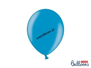 Balon gumowy metalizowany Partydeco Party Deco BALONY STRONG METALLIC niebieski 50 szt (SB12M-083/50)