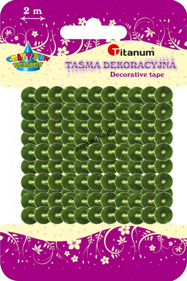 Cekiny Titanum Craft-fun sznurek z cekinów Craft-fun (zielony)