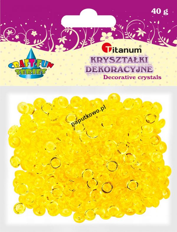 Kryształki Titanum Craft-fun Craft-fun kryształki pastikowe pomarańczowy (40 g)