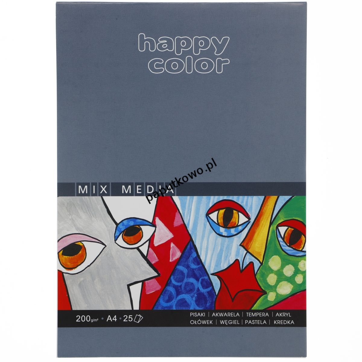 Blok rysunkowy Happy Color Happy Color Mix Media młody artysta A4 200g 25k (HA 3720 2030-A25)