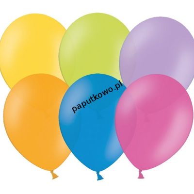 Balon gumowy pastelowy Partydeco mix pastelowy 12cal 100 szt (12P-000)