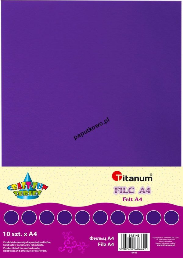 Filc Titanum Craft-fun Craft-fun filc fioletowy (058)