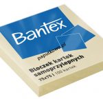 Notes samoprzylepny Bantex żółty 100k 75x75 mm (400086385)