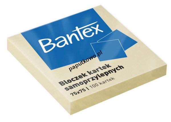 Notes samoprzylepny Bantex żółty 100k 75x75 mm (400086385)