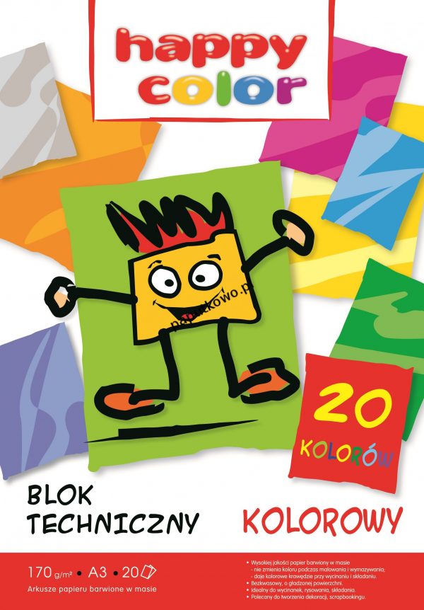 Blok techniczny Happy Color A3 170g 20k 297x420 mm (HA 3717 3040-09)