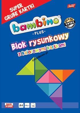 Blok rysunkowy Unipap Bambino A4 mix 100g 16k 210x297 mm