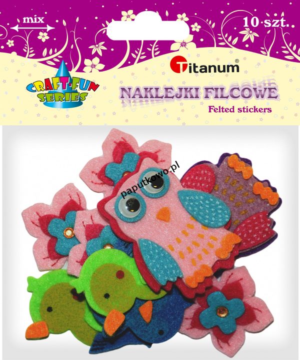 Naklejka (nalepka) Titanum Craft-fun Craft-Fun Series filcowe (mix) mm x (mix) mm (D-3)