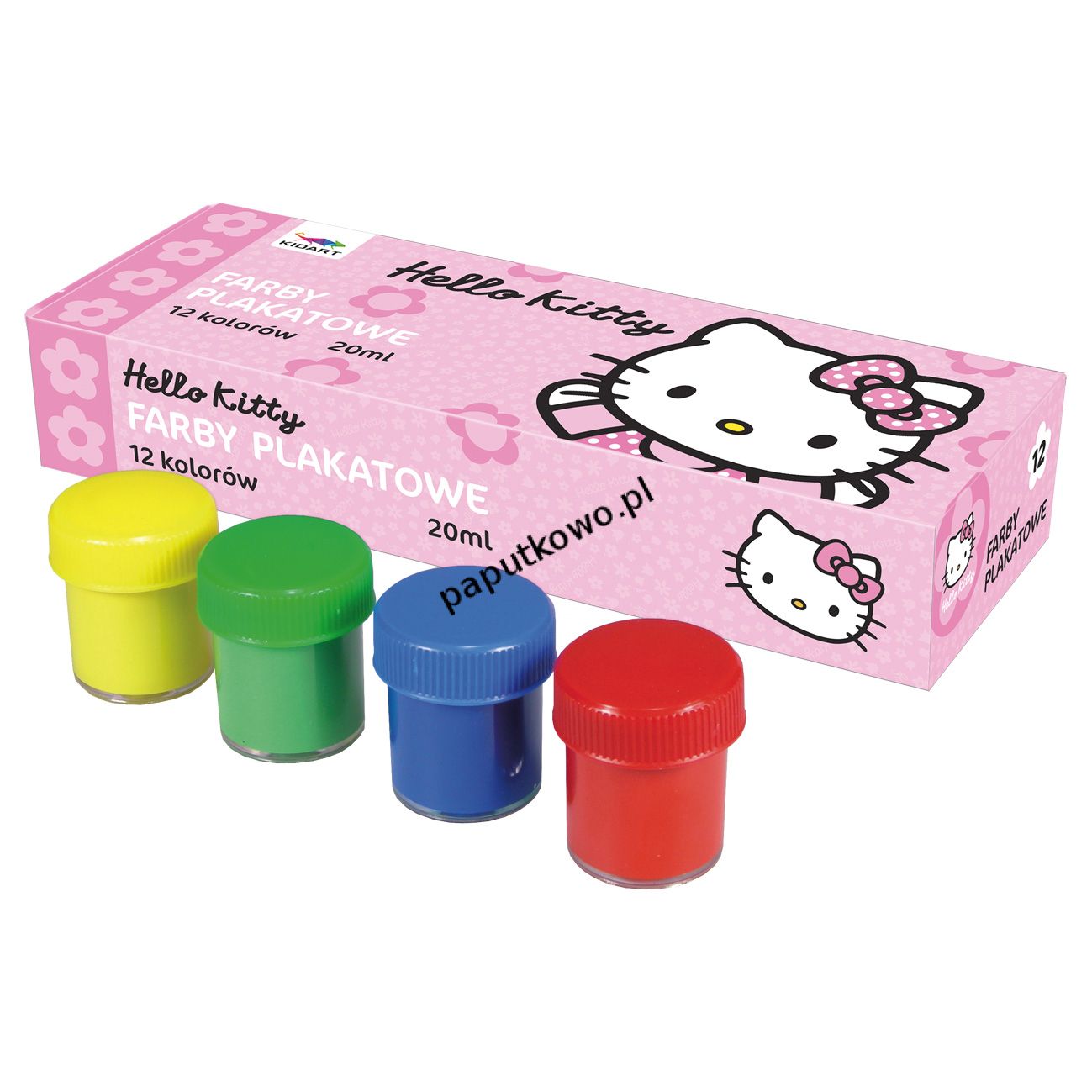 Farby plakatowe Derform Hello Kitty kolor: mix 20 ml 12 kol. (fp12kHK)