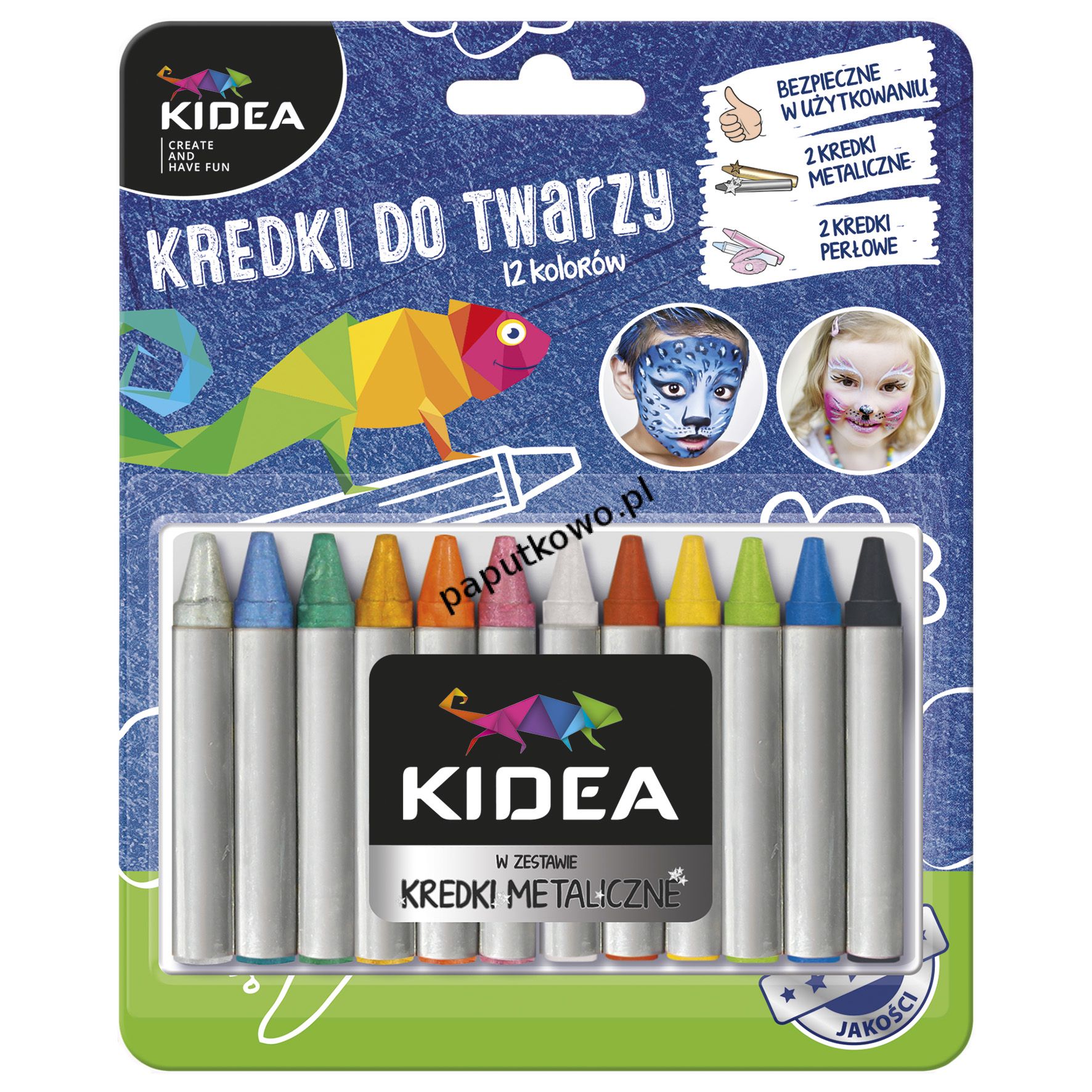 Farba do malowania twarzy Kidea Kidea (KDT12KA)