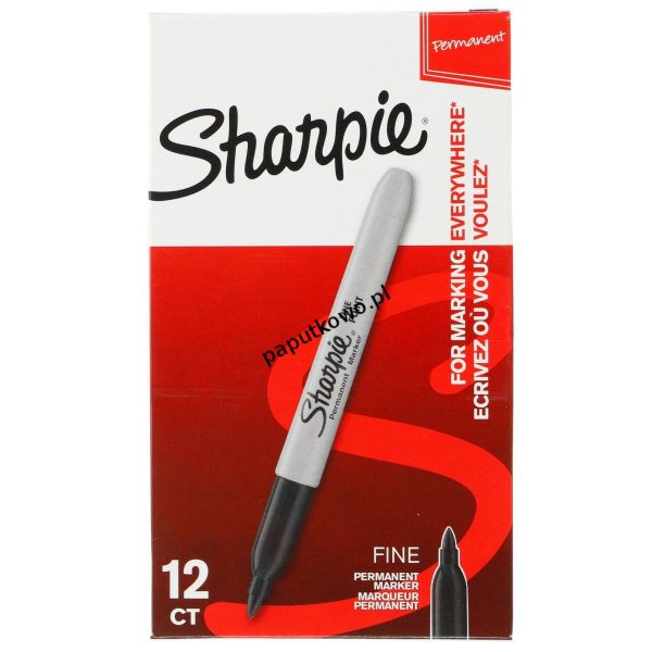 Marker permanentny Sharpie Sharpie Fine, czarny wkład 1,0 mm (S0810930)