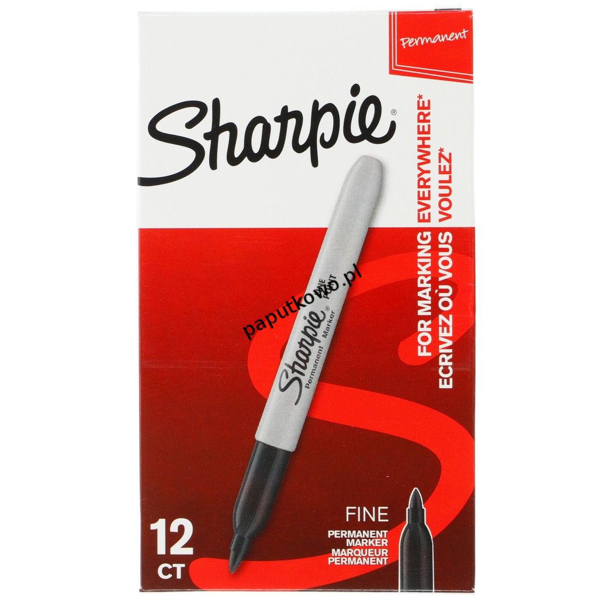 Marker permanentny Sharpie Sharpie Fine, czarny wkład 1,0 mm (S0810930) 1