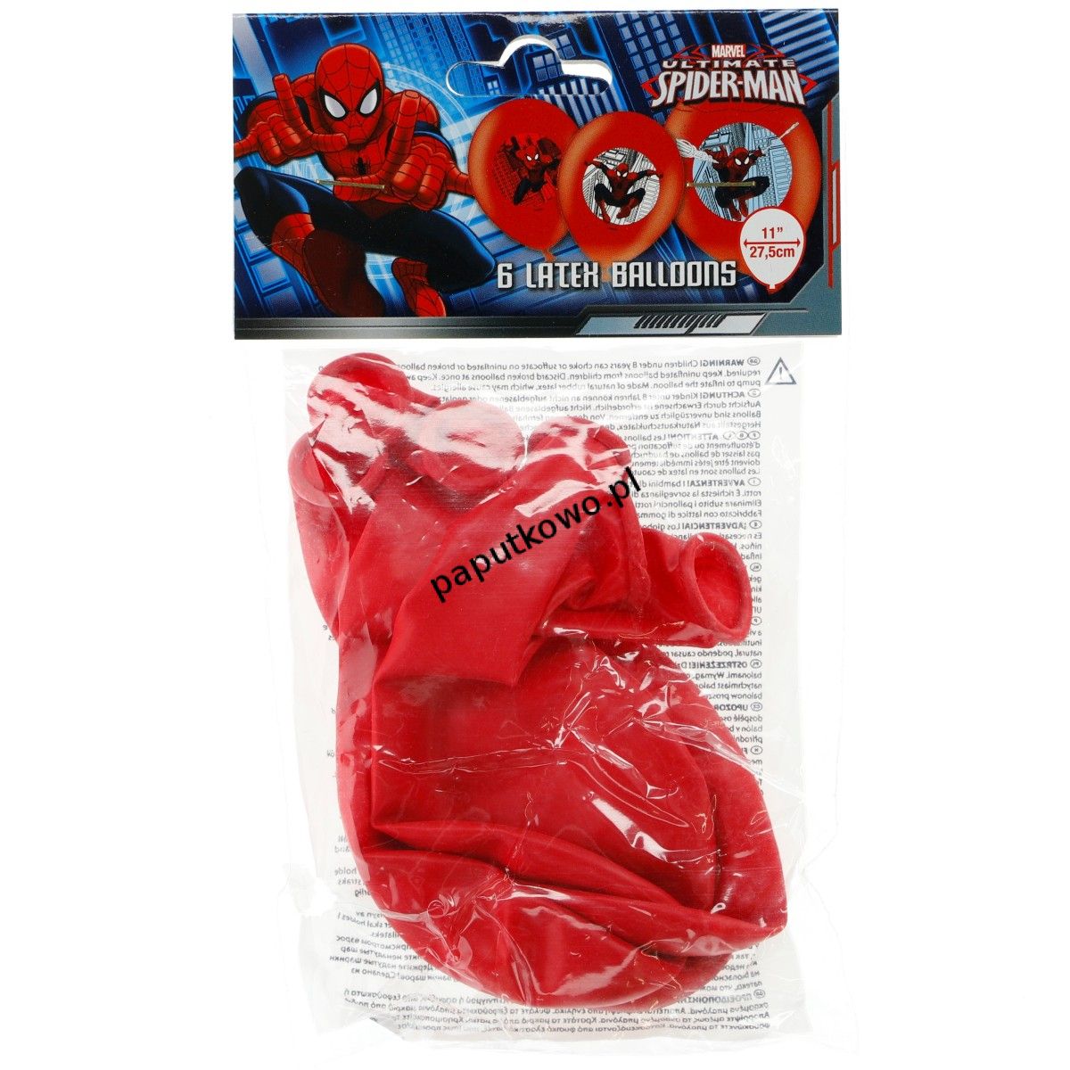 Balon kształty Amscan Spider Man URODZINOWE BALON mix 6 szt (INT999241) 1