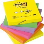 Notes samoprzylepny Post-It neonowy 6x100k 76x76 mm (R330-NR)