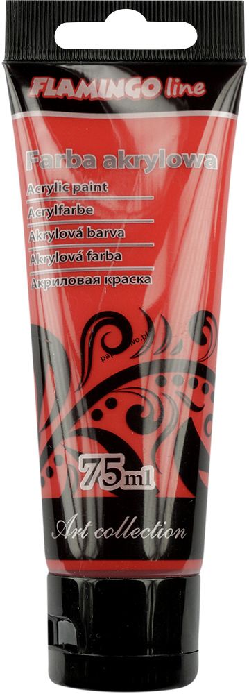 Farba akrylowa Flamingo Line kolor: czerwony 75 ml 1 kol. (027)