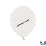 Balon gumowy pastelowy Partydeco Party Deco BALONY STRONG PASTEL biały tytanowy 50 szt (SB12P-008/50) 1