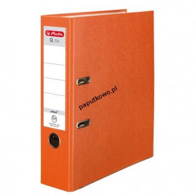 Segregator dźwigniowy Herlitz Q. file Standard A4 pomarańczowy 80 mm (0011178944)