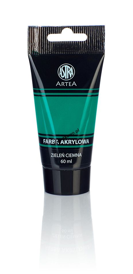 Farba akrylowa Astra kolor: zielony ciemny 60 ml 1 kol.