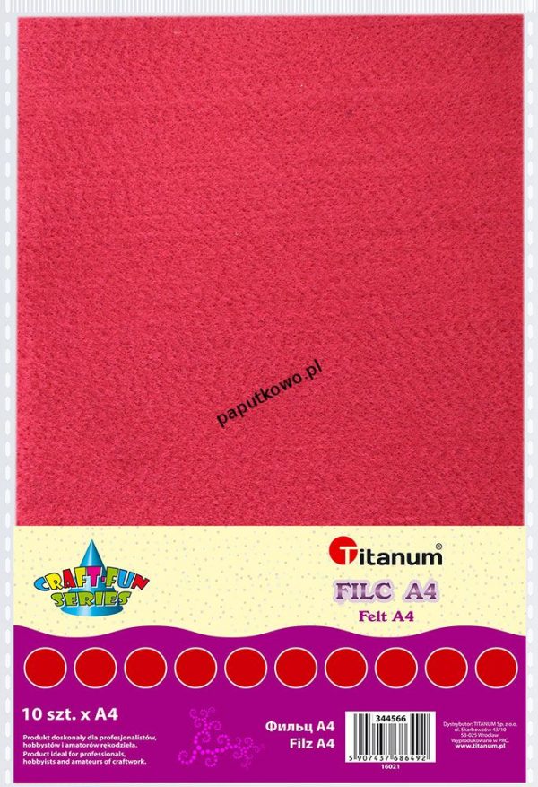 Filc Titanum Craft-fun Craft-fun filc ciemnoczerwony (006)