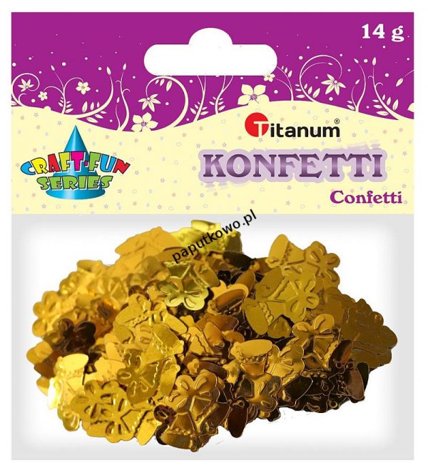 Konfetti Titanum Craft-Fun Series Dzwonki bożonarodzeniowe złote