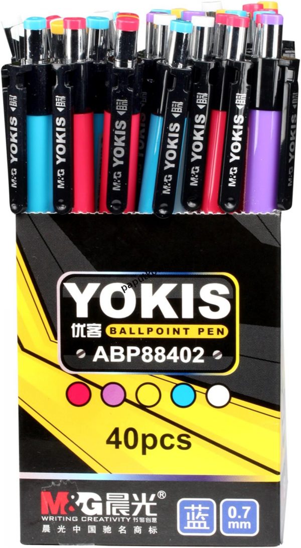 Długopisy automatyczne Yokis ABP88473 M&G 0,7 mm wkład niebieski