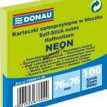Notes samoprzylepny Donau Neon zielony 100k 76×76 mm (7586011-06) 1