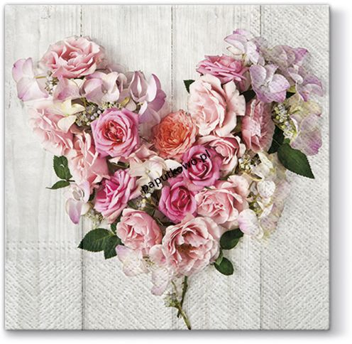 Serwetki Paw Lunch Rose Heart kolor: mix nadruk 330 mm x 330 mm (SDL091100)