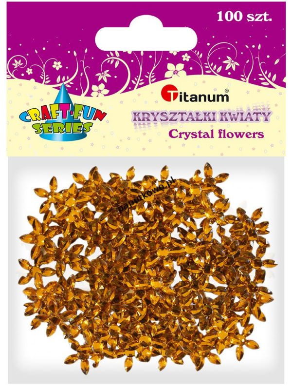 Kryształki Titanum Craft-fun Craft-Fun Series kwiaty złoty 100 szt (DG008)