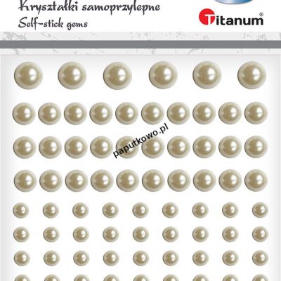 Perły Titanum Craft-fun Craft-Fun Series naklejka - perełki biały perłowy 120 szt (56941)