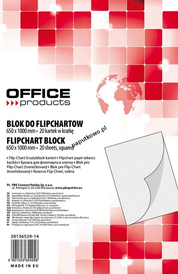 Blok do tablic flipchart Office Products (20136529-14)