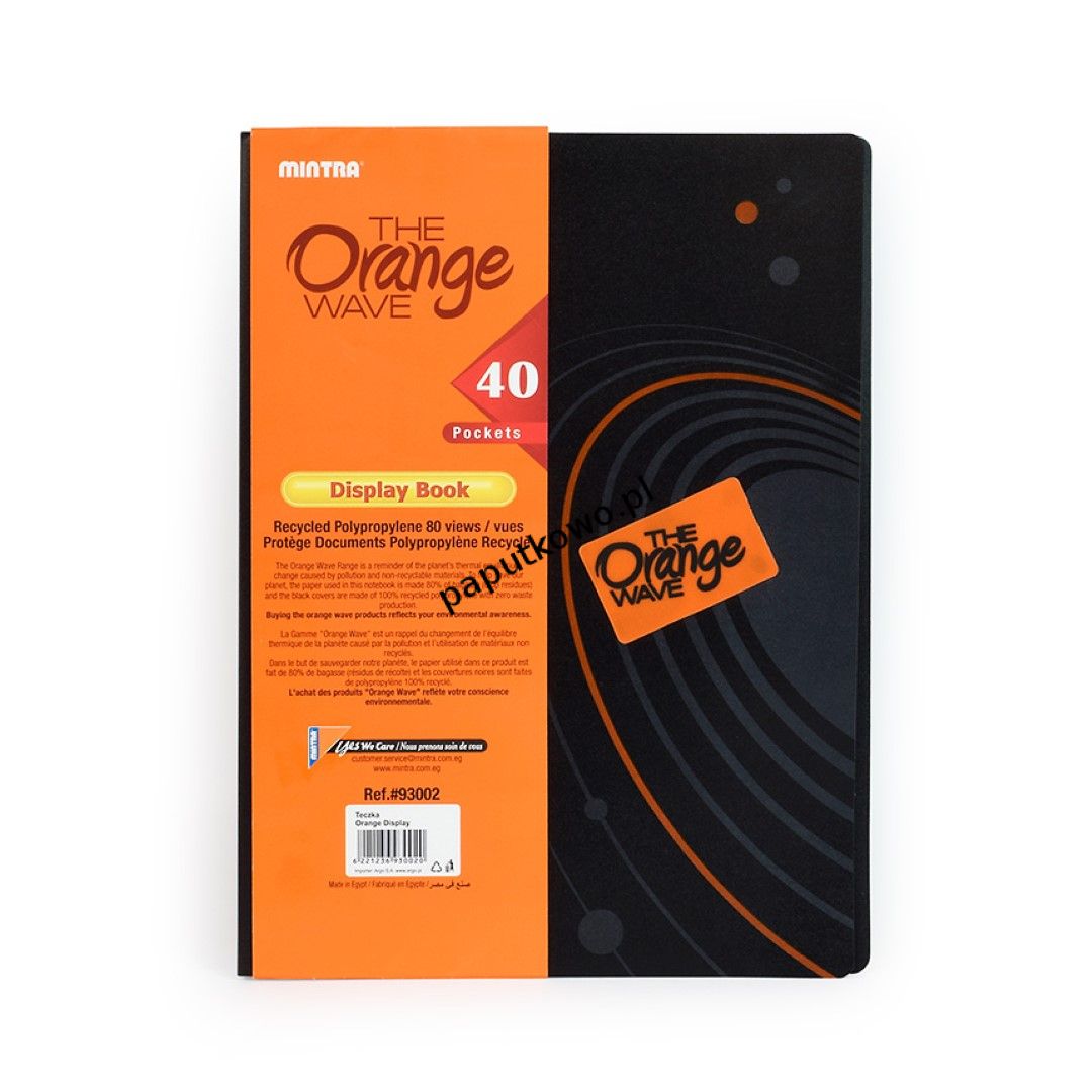 Teczka ofertowa Mintra The Orange Wave A4 kolor: czarno-pomarańczowy 40 kieszeni (93002)