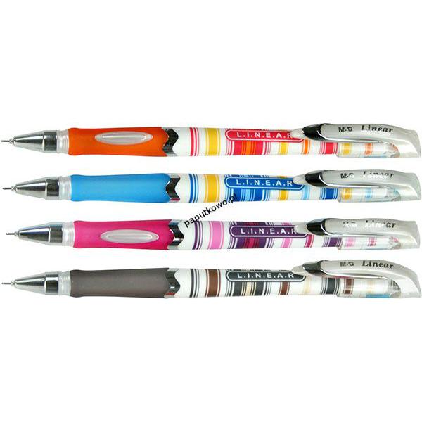 Długopis M&G Linear, niebieski wkład 0,5 mm (GP1560i)