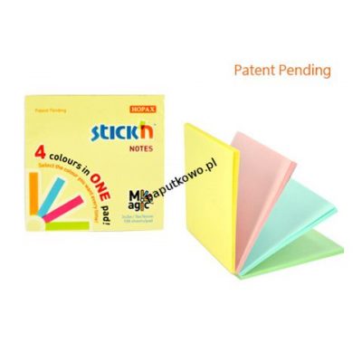 Notes samoprzylepny Hopax Magic Pads pastel mix 100k 76 mm x 76 mm (21574)