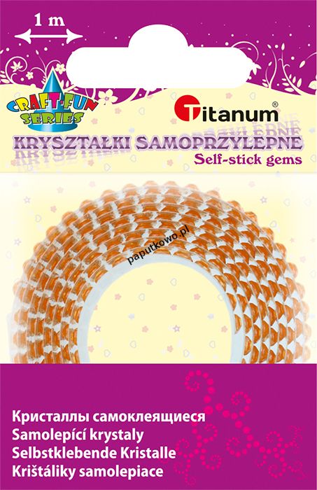 Kryształki Titanum Craft-fun Craft-fun taśma kryształki pomarańczowy (TZ022-1)
