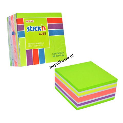 Notes samoprzylepny Sticken neon mix 400k 76 mm x 76 mm (21537)