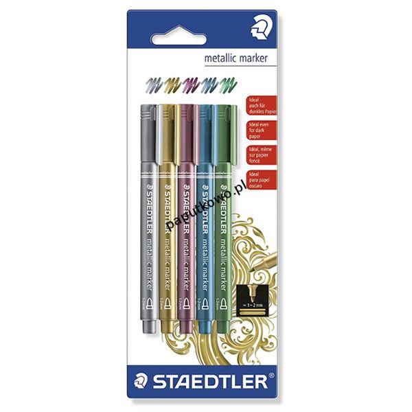 Marker permanentny Staedtler melaiczny, mix wkład 1,0-2,0 mm (8323BK5)