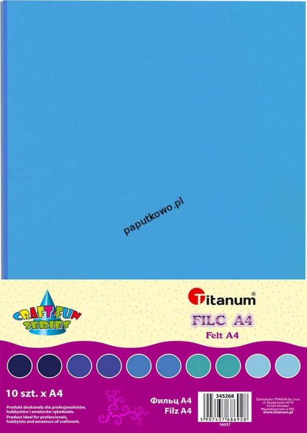 Filc Titanum Craft-fun Craft-fun filc tonacja niebieska