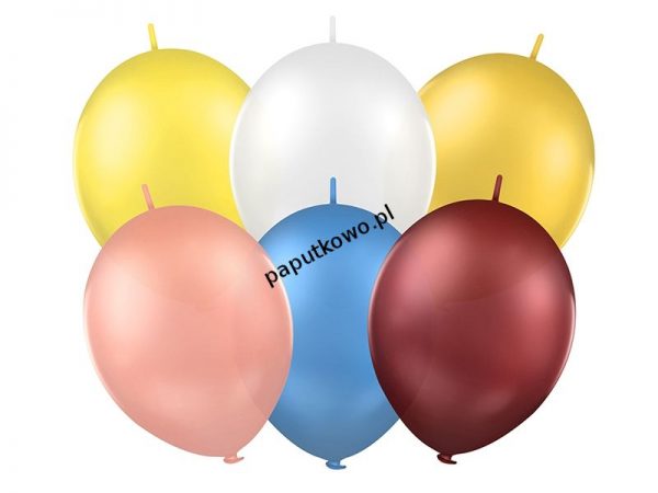 Balon gumowy metalizowany Partydeco mix 12cal 100 szt (12m-000)