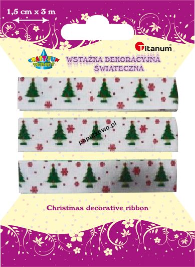 Wstążka Titanum Craft-fun Craft-fun wstążka dekoracyjna Xmas (DD170)