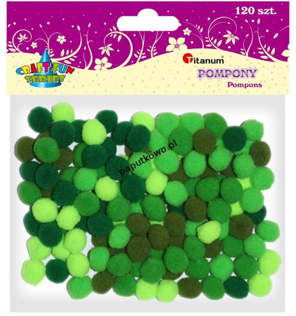 Pompony Titanum Craft-fun Craft-Fun Series zielony 120 szt (0126G)