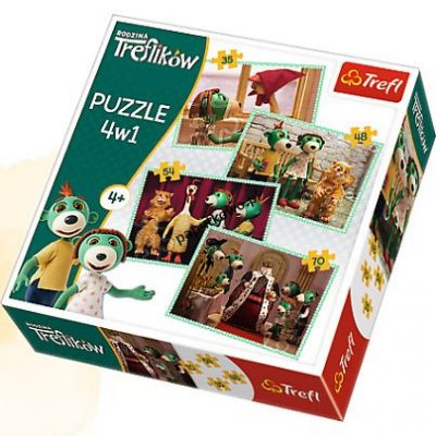 Puzzle Trefl Rodzina Treflików 4w1 el. (34290)