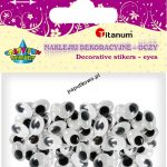 Oczy samoprzylepne Titanum Craft-Fun Series owalne ruchome 6x8mm 1