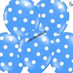 Balon gumowy Cornflower Blue kropki niebieski 50 szt (SB14P-223-001W) 1