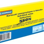 Notes samoprzylepny Donau Neon żółty 100k 127×76 mm (7588011-11) 1