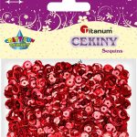 Cekiny Titanum Craft-fun okrągłe czerwone (CM6R) 1