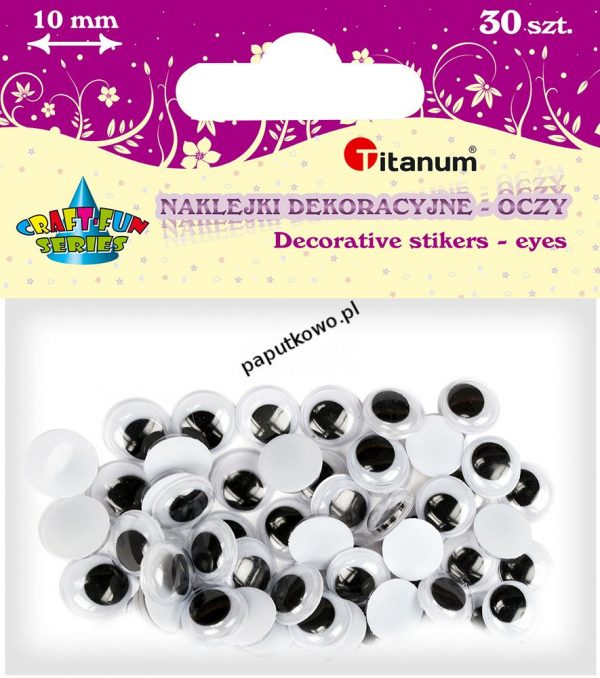 Oczy samoprzylepne Titanum Craft-Fun Series ruchome 10mm