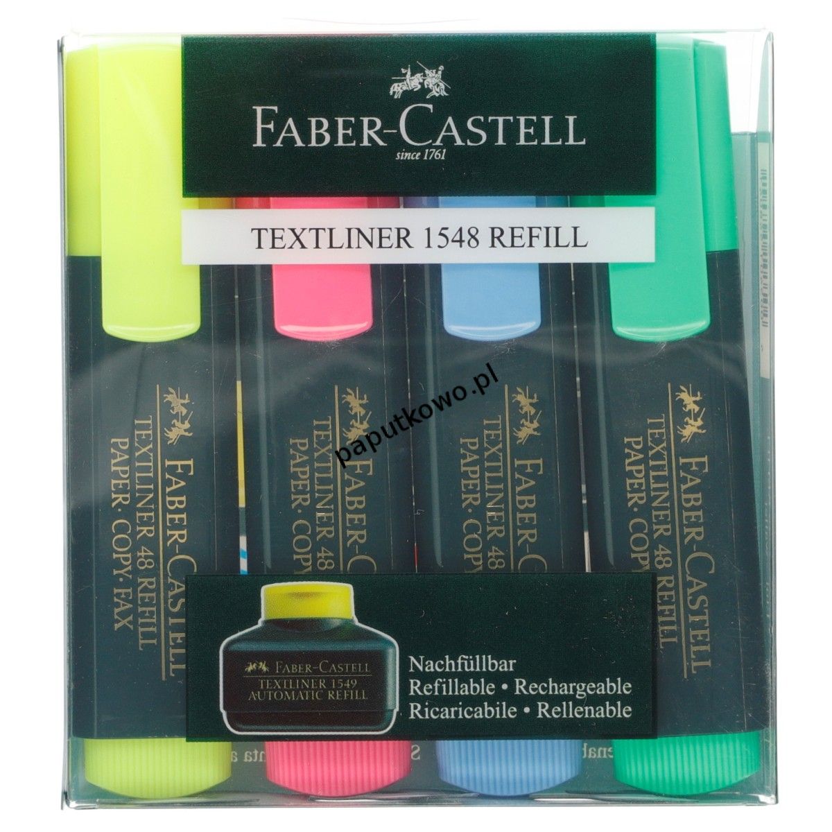 Zakreślacz Faber Castell 48, mix wkład (FC154804) 1