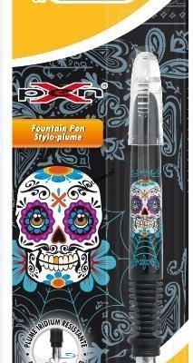 Pióro na naboje mix Bic X Pen Decors Skull (8794074) 1