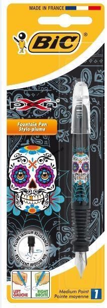 Pióro na naboje mix Bic X Pen Decors Skull (8794074)